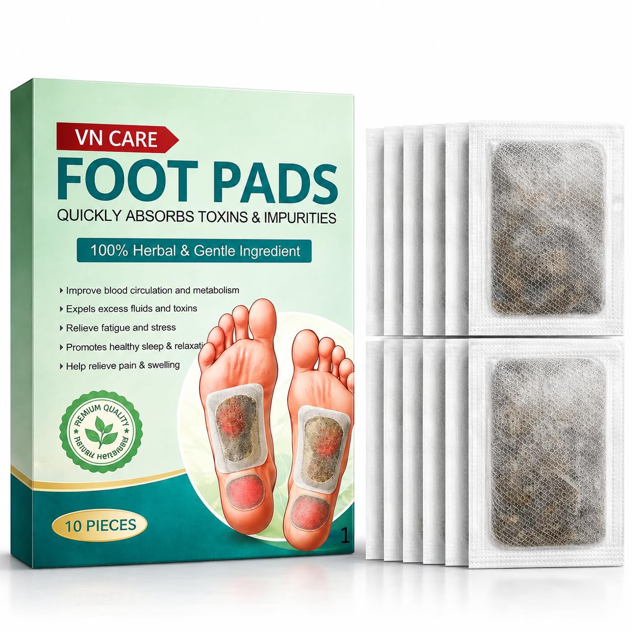 Foot Pad - 100% Herbal (10 Pieces)